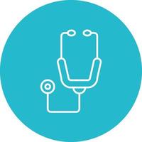 Stethoscope Line Circle Background Icon vector