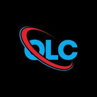 logotipo de olc. carta olc. diseño de logotipo de letra olc. logotipo de olc de iniciales vinculado con círculo y logotipo de monograma en mayúsculas. tipografía olc para tecnología, negocios y marca inmobiliaria. vector