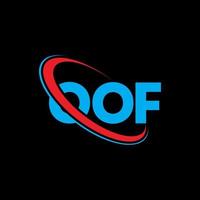 OOF logo. OOF letter. OOF letter logo design. Initials OOF logo linked with circle and uppercase monogram logo. OOF typography for technology, business and real estate brand. vector