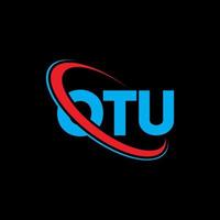 logotipo de tu. otu carta. diseño del logotipo de la letra otu. iniciales del logotipo de otu vinculado con el círculo y el logotipo del monograma en mayúsculas. otu tipografía para tecnología, negocios y marca inmobiliaria. vector