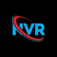 logotipo de NVR. letra nvr. diseño del logotipo de la letra nvr. logotipo de iniciales nvr vinculado con círculo y logotipo de monograma en mayúsculas. tipografía nvr para tecnología, negocios y marca inmobiliaria. vector