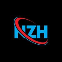 logotipo de nz. letra nz. diseño del logotipo de la letra nzh. logotipo de las iniciales nzh vinculado con un círculo y un logotipo de monograma en mayúsculas. tipografía nzh para tecnología, negocios y marca inmobiliaria. vector
