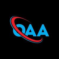 logotipo de aaa. oa carta. diseño del logotipo de la letra oaa. logotipo de iniciales oaa vinculado con círculo y logotipo de monograma en mayúsculas. tipografía oaa para tecnología, negocios y marca inmobiliaria. vector