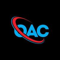 logotipo de oc. letra de la OCA. diseño del logotipo de la letra oac. logotipo de oac de iniciales vinculado con círculo y logotipo de monograma en mayúsculas. tipografía oac para tecnología, negocios y marca inmobiliaria. vector