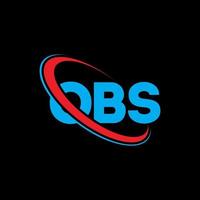 OBS logo. OBS letter. OBS letter logo design. Initials OBS logo linked with circle and uppercase monogram logo. OBS typography for technology, business and real estate brand. vector