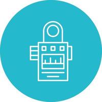 Camera Meter Line Circle Background Icon vector