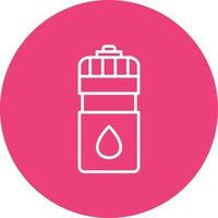 Water Bottles Line Circle Background Icon vector