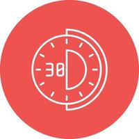 Half Time Line Circle Background Icon vector