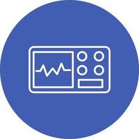 icono de fondo de círculo de línea de electrocardiograma vector