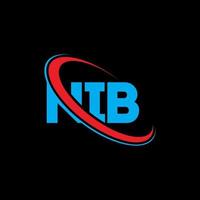 NIB logo. NIB letter. NIB letter logo design. Initials NIB logo linked with circle and uppercase monogram logo. NIB typography for technology, business and real estate brand. vector