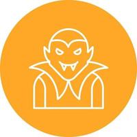 Dracula Line Circle Background Icon vector