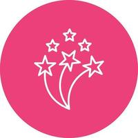 Fireworks Line Circle Background Icon vector