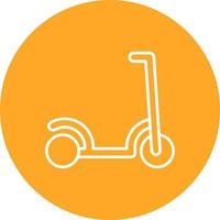 Scooter Line Circle Background Icon vector