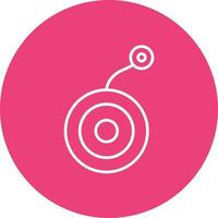 Yoyo Line Circle Background Icon vector