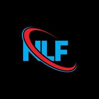 logotipo de la nlf. letra nlf. diseño de logotipo de letra nlf. logotipo de iniciales nlf vinculado con círculo y logotipo de monograma en mayúsculas. tipografía nlf para tecnología, negocios y marca inmobiliaria. vector