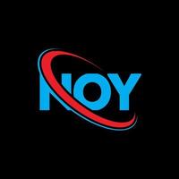 NOY logo. NOY letter. NOY letter logo design. Initials NOY logo linked with circle and uppercase monogram logo. NOY typography for technology, business and real estate brand. vector