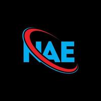 NAE logo. NAE letter. NAE letter logo design. Initials NAE logo linked with circle and uppercase monogram logo. NAE typography for technology, business and real estate brand. vector