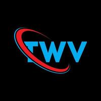 TWV logo. TWV letter. TWV letter logo design. Initials TWV logo linked with circle and uppercase monogram logo. TWV typography for technology, business and real estate brand. vector