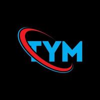 TYM logo. TYM letter. TYM letter logo design. Initials TYM logo linked with circle and uppercase monogram logo. TYM typography for technology, business and real estate brand. vector