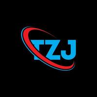 logotipo de tjj. letra tjj. diseño del logotipo de la letra tzj. logotipo de iniciales tzj vinculado con círculo y logotipo de monograma en mayúsculas. tipografía tzj para tecnología, negocios y marca inmobiliaria. vector