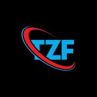 logotipo de Tzf. letra Tzf. diseño del logotipo de la letra tzf. logotipo de iniciales tzf vinculado con círculo y logotipo de monograma en mayúsculas. tipografía tzf para tecnología, negocios y marca inmobiliaria. vector