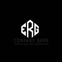 diseño de logotipo de letra erg con forma de polígono. diseño de logotipo en forma de cubo y polígono erg. erg hexágono vector logo plantilla colores blanco y negro. monograma erg, logotipo empresarial y inmobiliario.