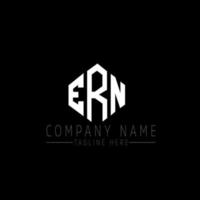 ERN letter logo design with polygon shape. ERN polygon and cube shape logo design. ERN hexagon vector logo template white and black colors. ERN monogram, business and real estate logo.