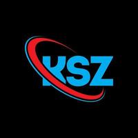 KSZ logo. KSZ letter. KSZ letter logo design. Initials KSZ logo linked with circle and uppercase monogram logo. KSZ typography for technology, business and real estate brand. vector
