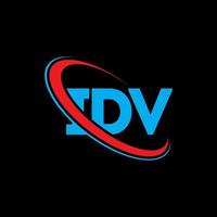 IDV logo. IDV letter. IDV letter logo design. Initials IDV logo linked with circle and uppercase monogram logo. IDV typography for technology, business and real estate brand. vector