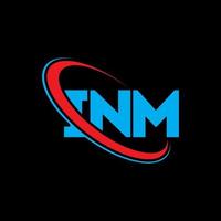 logotipo de inm. carta inm. diseño del logotipo de la letra inm. logotipo de iniciales inm vinculado con círculo y logotipo de monograma en mayúsculas. tipografía inm para tecnología, negocios y marca inmobiliaria. vector