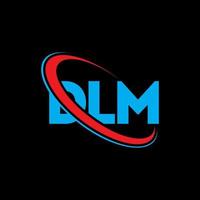 logotipo de dlm. letra dlm. diseño del logotipo de la letra dlm. logotipo de iniciales dlm vinculado con círculo y logotipo de monograma en mayúsculas. tipografía dlm para tecnología, negocios y marca inmobiliaria. vector