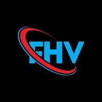 logotipo de fhv. letra fhv. diseño del logotipo de la letra fhv. logotipo de iniciales fhv vinculado con círculo y logotipo de monograma en mayúsculas. tipografía fhv para tecnología, negocios y marca inmobiliaria. vector