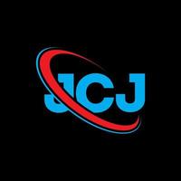 JCJ logo. JCJ letter. JCJ letter logo design. Initials JCJ logo linked with circle and uppercase monogram logo. JCJ typography for technology, business and real estate brand. vector