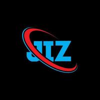 logotipo de jiz. letra jiz. diseño de logotipo de letra jiz. logotipo de iniciales jiz vinculado con círculo y logotipo de monograma en mayúsculas. tipografía jiz para tecnología, negocios y marca inmobiliaria. vector