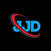 JJD logo. JJD letter. JJD letter logo design. Initials JJD logo linked with circle and uppercase monogram logo. JJD typography for technology, business and real estate brand. vector