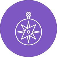 Compass Line Circle Background Icon vector