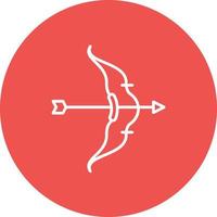 Bow Arrow Line Circle Background Icon vector