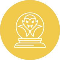 Ectoplasm Line Circle Background Icon vector