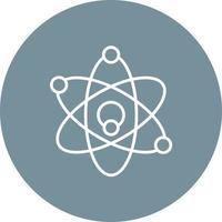 Atom Line Circle Background Icon vector