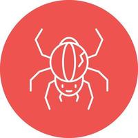 icono de fondo de círculo de línea de araña vector