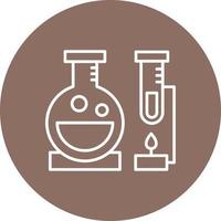 Laboratory Line Circle Background Icon vector