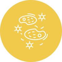 Microbe Line Circle Background Icon vector
