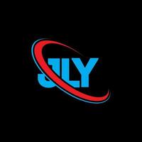 logotipo de jly. jly carta. diseño del logotipo de la letra jly. logotipo de las iniciales jly vinculado con el círculo y el logotipo del monograma en mayúsculas. tipografía jly para tecnología, negocios y marca inmobiliaria. vector