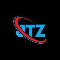 logotipo de jtz. carta jtz. diseño del logotipo de la letra jtz. logotipo de jtz iniciales vinculado con círculo y logotipo de monograma en mayúsculas. tipografía jtz para tecnología, negocios y marca inmobiliaria. vector