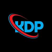 logotipo de kdp. letra kdp. diseño del logotipo de la letra kdp. logotipo de las iniciales kdp vinculado con un círculo y un logotipo de monograma en mayúsculas. tipografía kdp para tecnología, negocios y marca inmobiliaria. vector