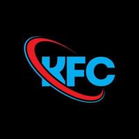 KFC logo. KFC letter. KFC letter logo design. Initials KFC logo linked with circle and uppercase monogram logo. KFC typography for technology, business and real estate brand. vector