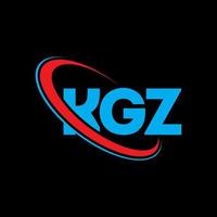 logotipo de kgz. letra kgz. diseño del logotipo de la letra kgz. logotipo de las iniciales kgz vinculado con un círculo y un logotipo de monograma en mayúsculas. tipografía kgz para tecnología, negocios y marca inmobiliaria. vector