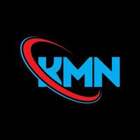 KMN logo. KMN letter. KMN letter logo design. Initials KMN logo linked with circle and uppercase monogram logo. KMN typography for technology, business and real estate brand. vector