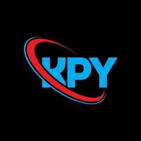 logotipo de kpi. letra kpy. diseño del logotipo de la letra kpy. Logotipo de iniciales kpy vinculado con círculo y logotipo de monograma en mayúsculas. tipografía kpy para tecnología, negocios y marca inmobiliaria. vector