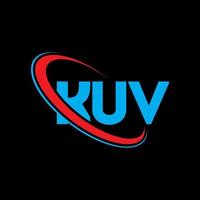 logotipo de kuv. letra kuv. diseño del logotipo de la letra kuv. logotipo de iniciales kuv vinculado con círculo y logotipo de monograma en mayúsculas. tipografía kuv para tecnología, negocios y marca inmobiliaria. vector